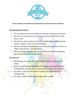 Championship procedures &bull; The 24 selected teams are divided into