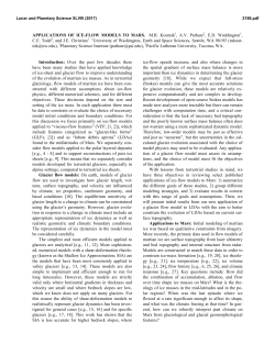 APPLICATIONS OF ICE-FLOW MODELS TO MARS. M.R. Koutnik1
