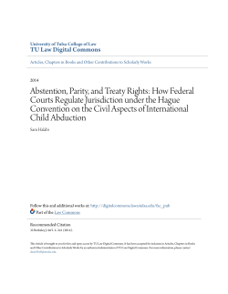 Abstention, Parity, and Treaty Rights: How Federal Courts Regulate