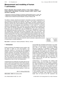 Measurement and modeling of human T cell kinetics