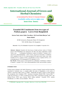 Essential Oil Constituents from two types of Psidium guajava Leaves