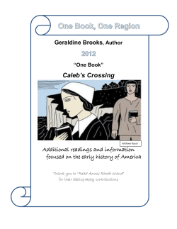 Caleb`s Crossing - One Book One Region