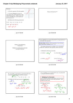 Chapter 5.4(a) Multiplying Polynomials.notebook