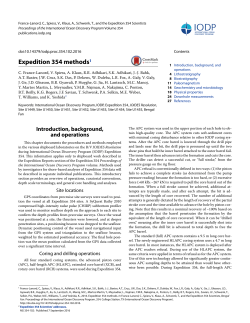 Expedition 354 methods