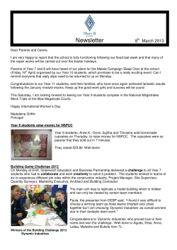 Newsletter - Eltham Hill School