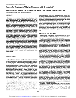 Successful Treatment of Murine Melanoma with