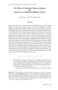 The Effect of Confucian Values on Support for Democracy and
