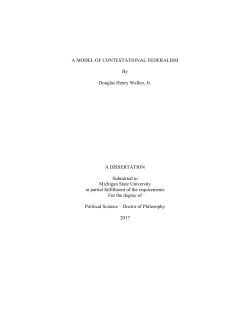 A Model of Contestational Federalism - MSU Libraries