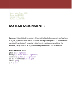 MATLAB ASSIGNMENT 5
