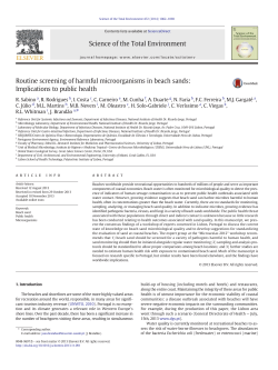 Routine screening of harmful microorganisms in beach sands