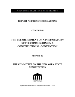 the establishment of a preparatory state commission on a