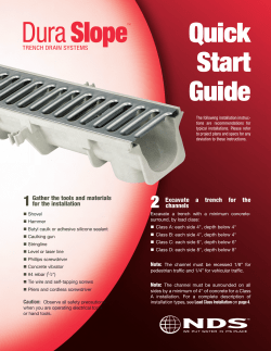 Dura Slope &reg; Installation