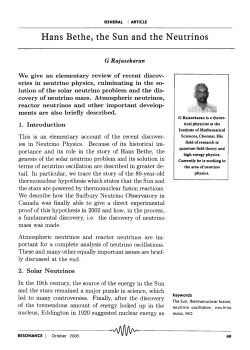 Hans Bethe, the Sun and the Neutrinos
