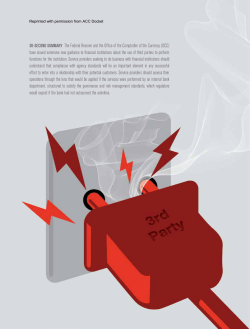 30-SECOND SUMMARY The Federal Reserve and the Office of the