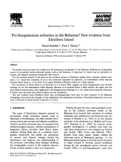 Pre-Sangamonian eolianites in the Bahamas?
