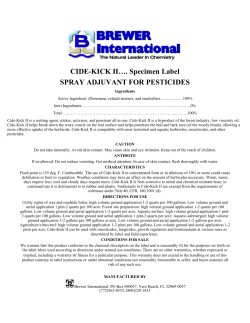 CIDE-KICK II&hellip;. Specimen Label SPRAY