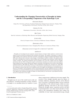 Understanding the Changing Characteristics of Droughts in Sudan