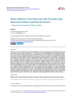 Does Indirect Tax Increase the Income Gap between Urban and