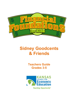 Teachers Guide - Financial Foundations for Kids