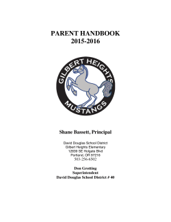 GH Parent Handbook - Gilbert Heights Elementary