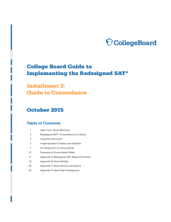 College Board Guide to Implementing the Redesigned SAT