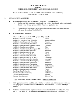 Senior Student Parent Informational Packet