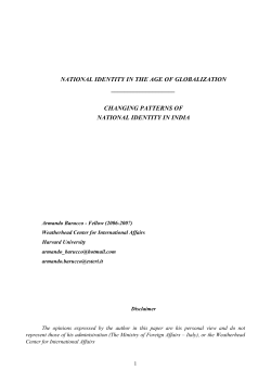 Changing Patterns of National Identity in India