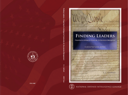 Finding Leaders: Preparing the Intelligence Community for