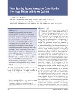 Protein secondary structure analyses from circular