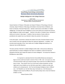Multiple Intelligences in the College Classroom