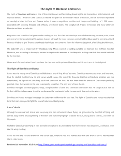 The myth of Daedalus and Icarus