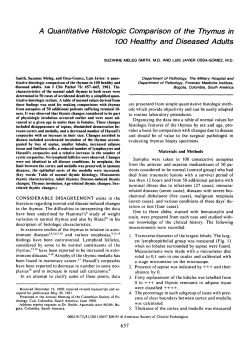 A Quantitative Histologic Comparison of the Thymus in 100 Healthy