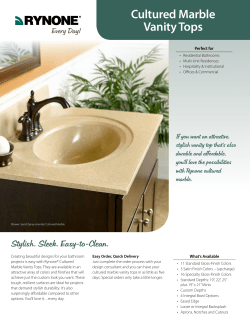 Cultured Marble Vanity Tops - Rynone Manufacturing Corp.