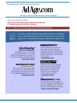 2004 Ad Age Magazine Circulation Report
