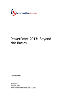 PowerPoint 2013: Beyond the Basics
