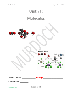 Unit 7a: Molecules