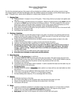 Minor Baseball Rules as of April 2014 - Par