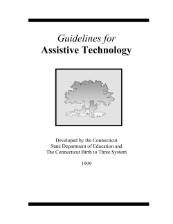 Guidelines for Assistive Technology