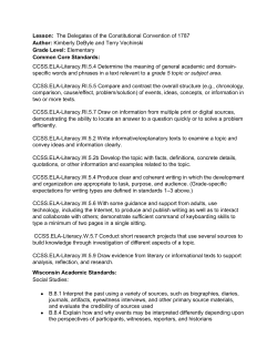 Lesson: The Delegates of the Constitutional Convention of 1787