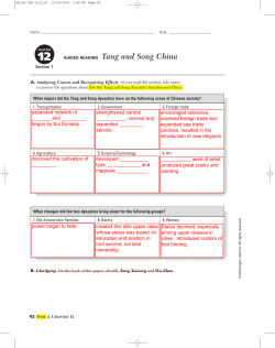 GUIDED READING Tang and Song China