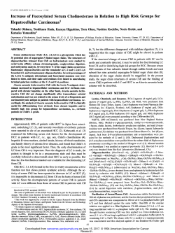 Increase of Fucosylated Serum Cholinesterase