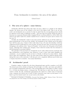 From Archimedes to statistics: the area of the sphere.