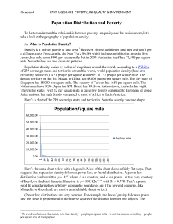 Population: Distribution, Density and Poverty