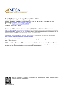 Motivated Skepticism in the Evaluation of Political - UNC