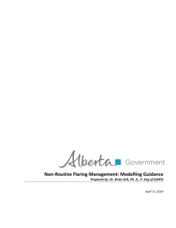 Modelling Guidance - Alberta Environment and Parks