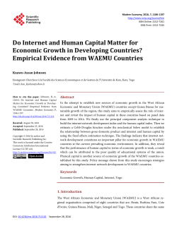 Do Internet and Human Capital Matter for Economic Growth in