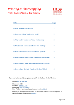 FAQ basics of Follow-You printing