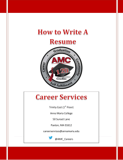 How to Write A Resume