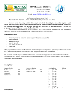 MYP Chemistry 2015-2016