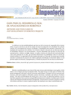 Gu&iacute;A pARA el DeSARROllO &aacute;GIl De AplICACIONeS eN ROb&oacute;tICA